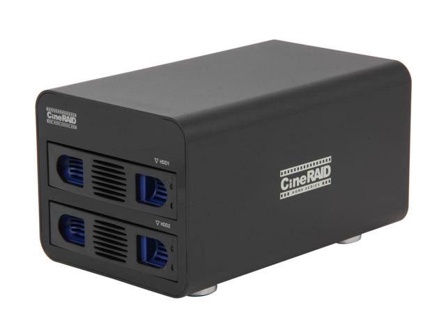CineRAID CR-H252 Hardware Raid, Supports Raid 0, 1, JBOD 2 3.5x22 Drive bays USB 3.0 (Backwards Compatible to USB 2.0) 2-Bay RAI