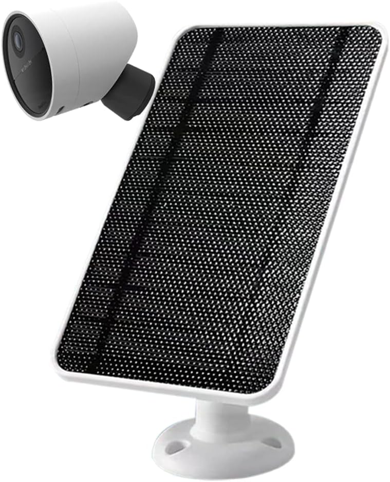 JJMASEE Solar Panel Compatible with SimpliSafe Outdoor Security Camera,Weatherproof Continuous Power Supply for SimpliSafe Outdoor Camera,with 13 FT Cable and Adjustable Wall Mount (1 Pack)