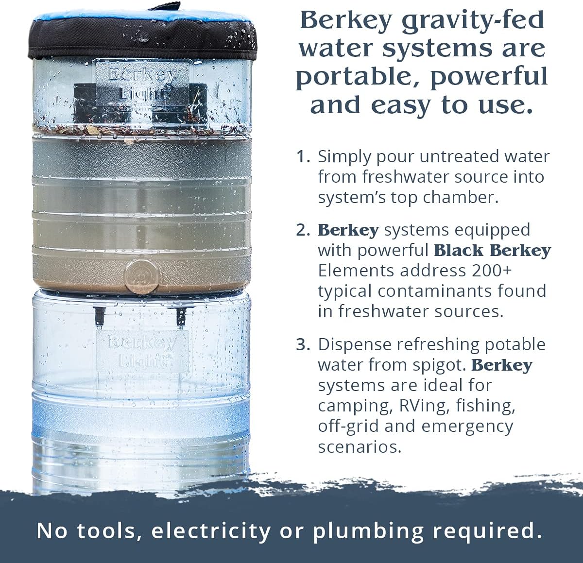 Berkey Authentic Black Berkey Purification Elements - Berkey Water Purifier Replacement Filters (Pack of 2)