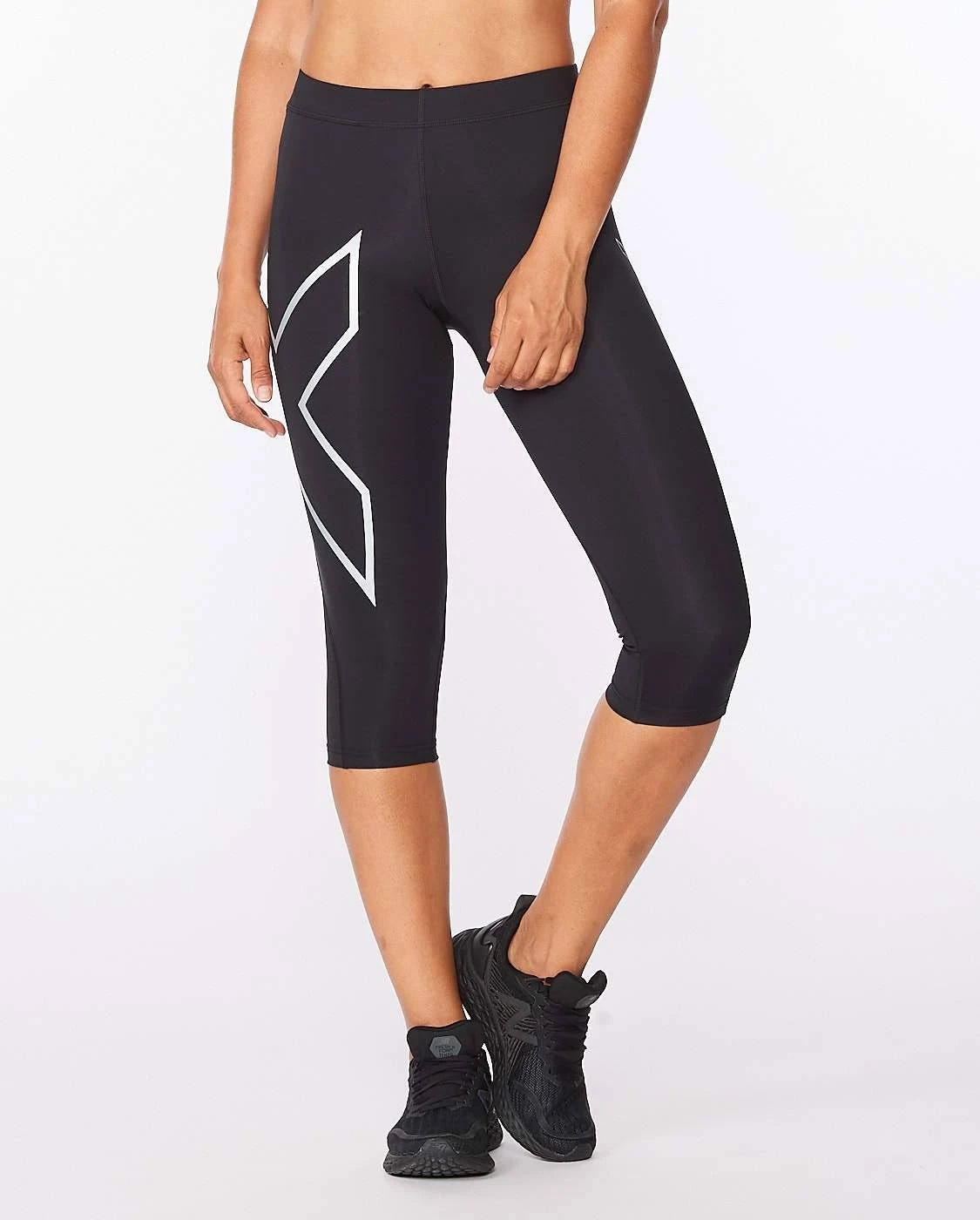2XU Core Compression 3/4 Tights - Black/Silver