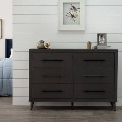 Comacho 6 Drawer Double Dresser Mercury Row Color: Gray