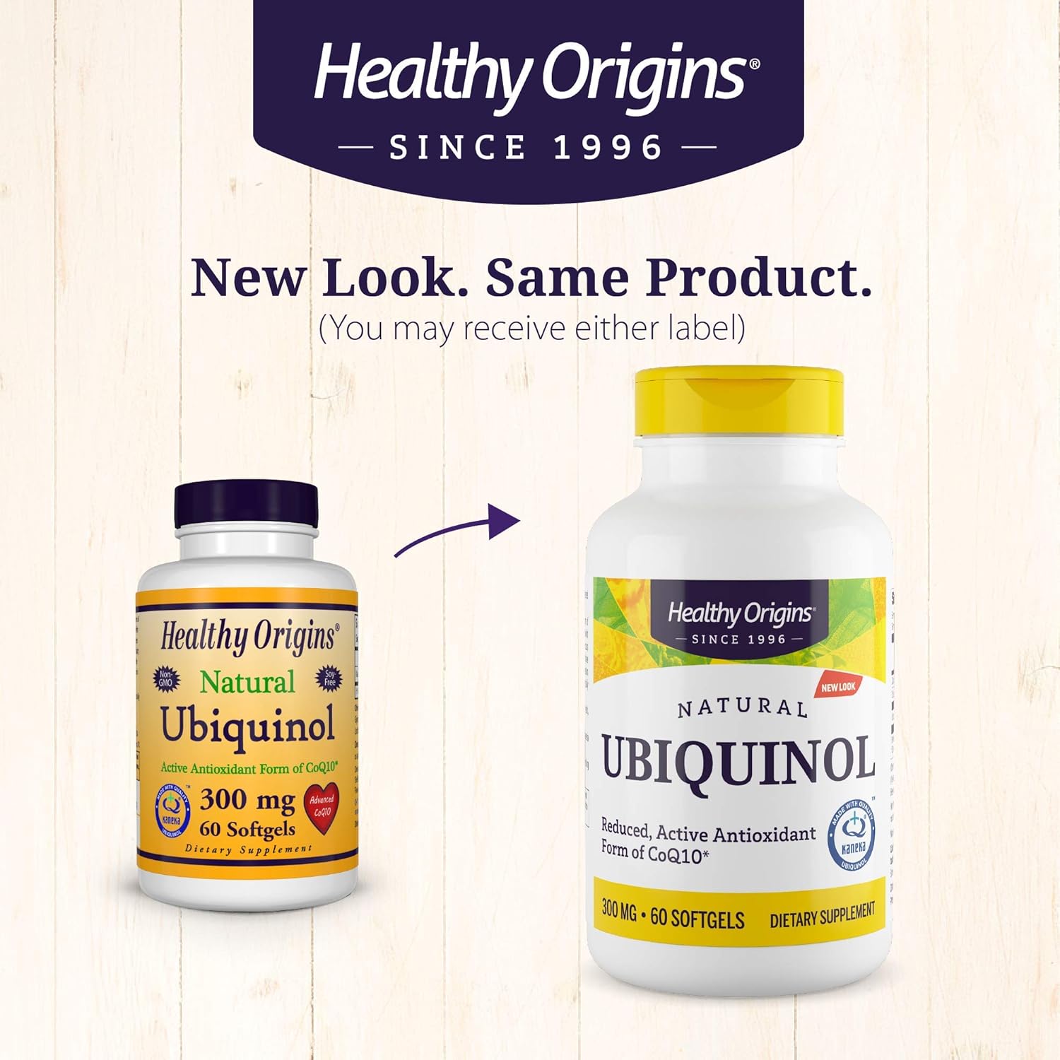 Healthy Orgins Ubiquinol Softgels, 300 mg, 60 Count Pack of 2