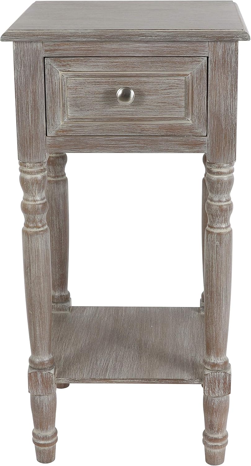 Decor Therapy Simplify One Drawer Accent table, Natural Wood