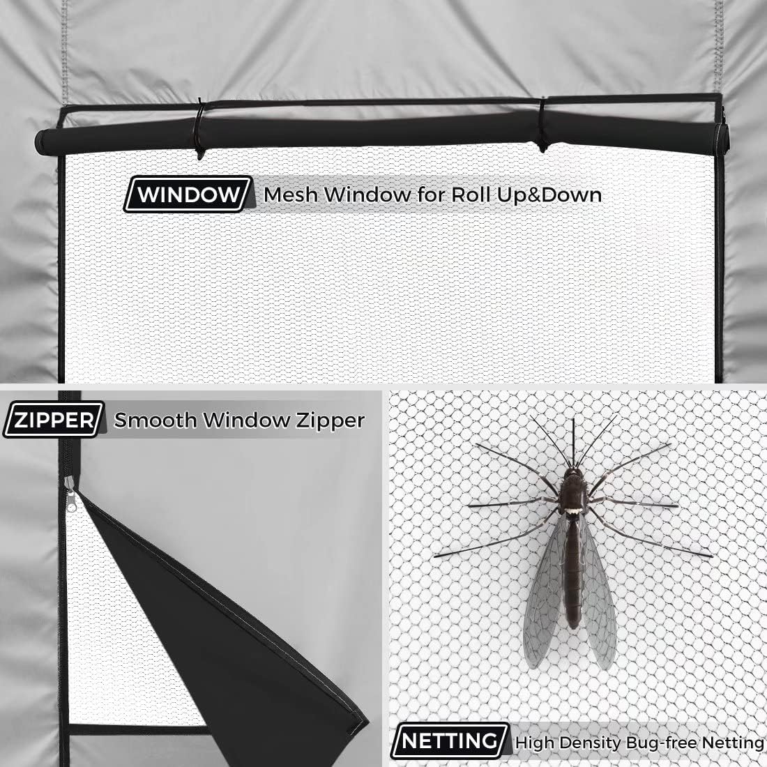 Quictent Privacy 10x20 ft EZ Pop Up Canopy Tent Party Tent Outdoor Event Gazebo with Sidewalls and Mesh Window-(Black)