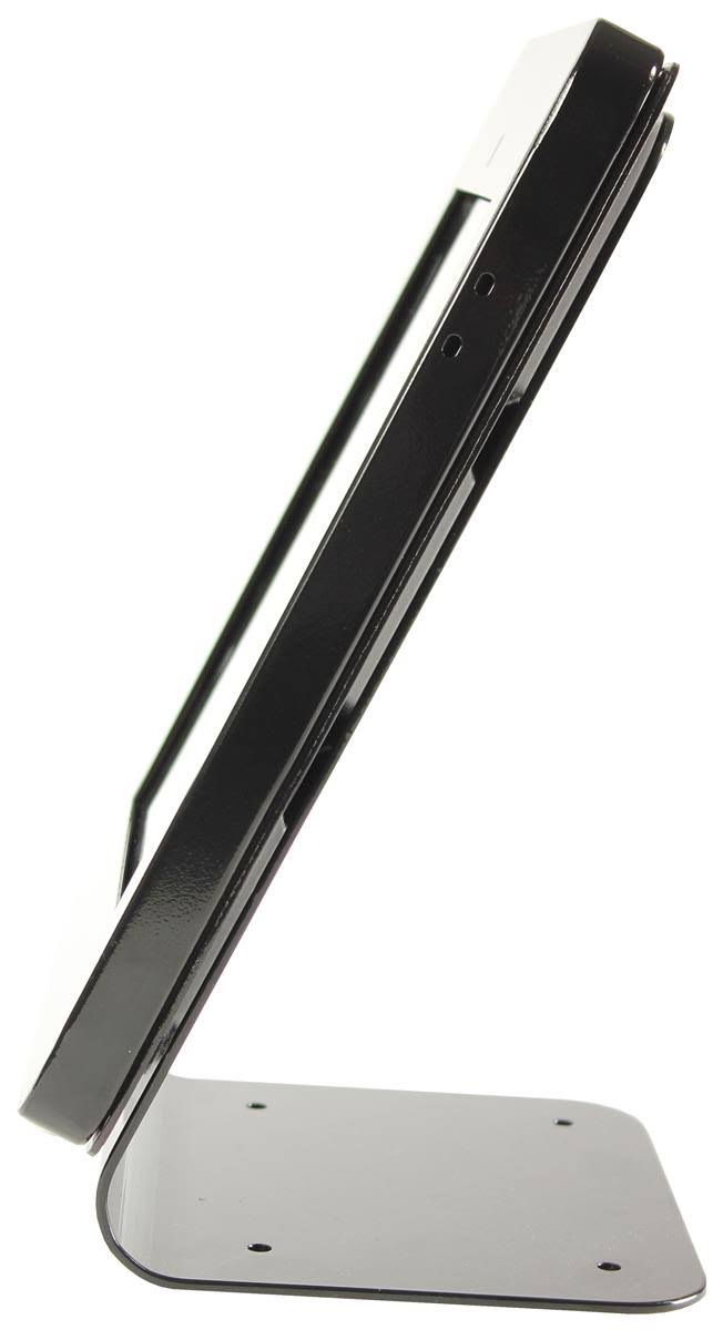 iPad Counter Stand, Tabletop Mount, for iPad 2-4 and AIR, Locking Holder, Exposed Home Button (Black Steel/Aluminum) (ipcnt133bk