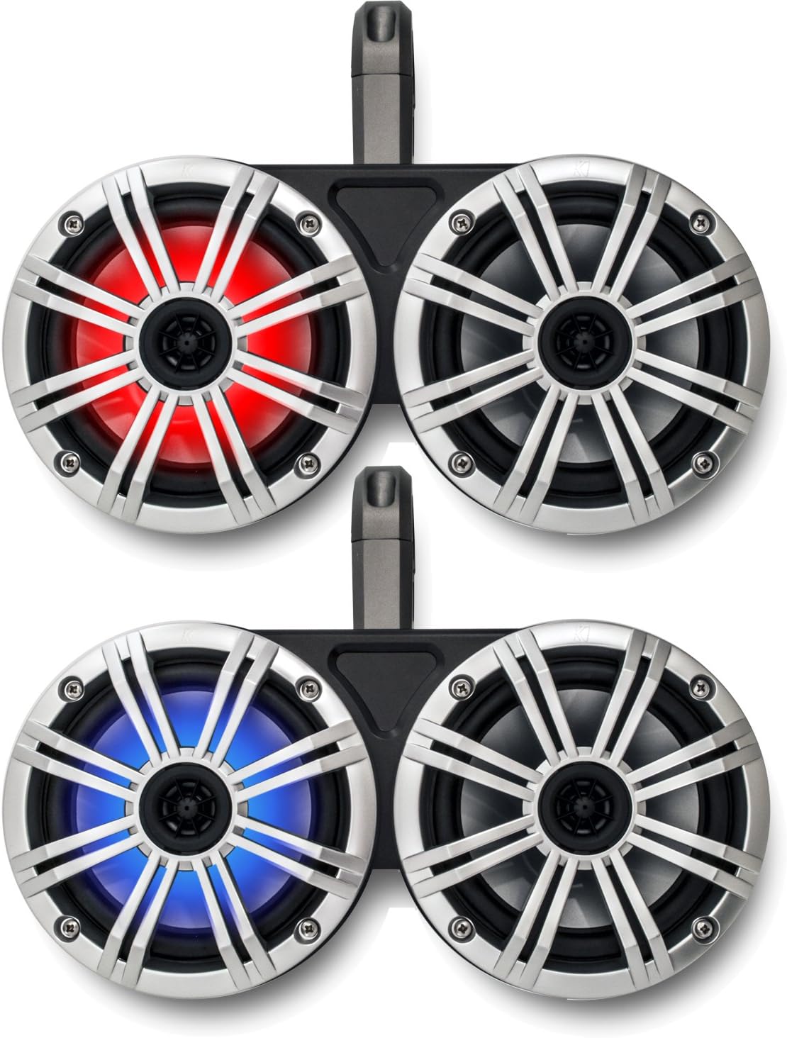 KICKER Black Dual Wake Tower System Silver 6.5