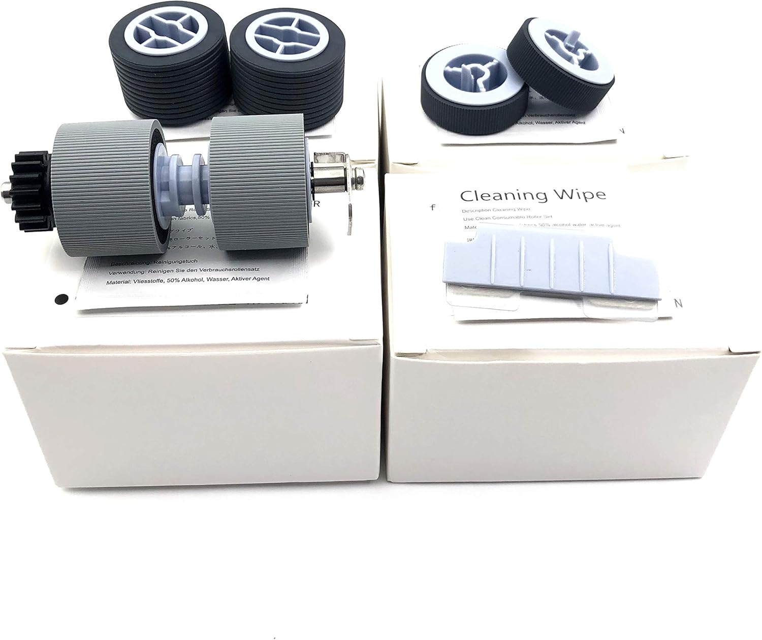 OKLILI PA03450-K011 PA03450-K012 PA03450-K013 PA03450-K014 Scanner Pick Roller Separator Roller Set Brake Roller Compatible with Fujitsu fi-5950 fi-5900C fi-5900 Pack of 2