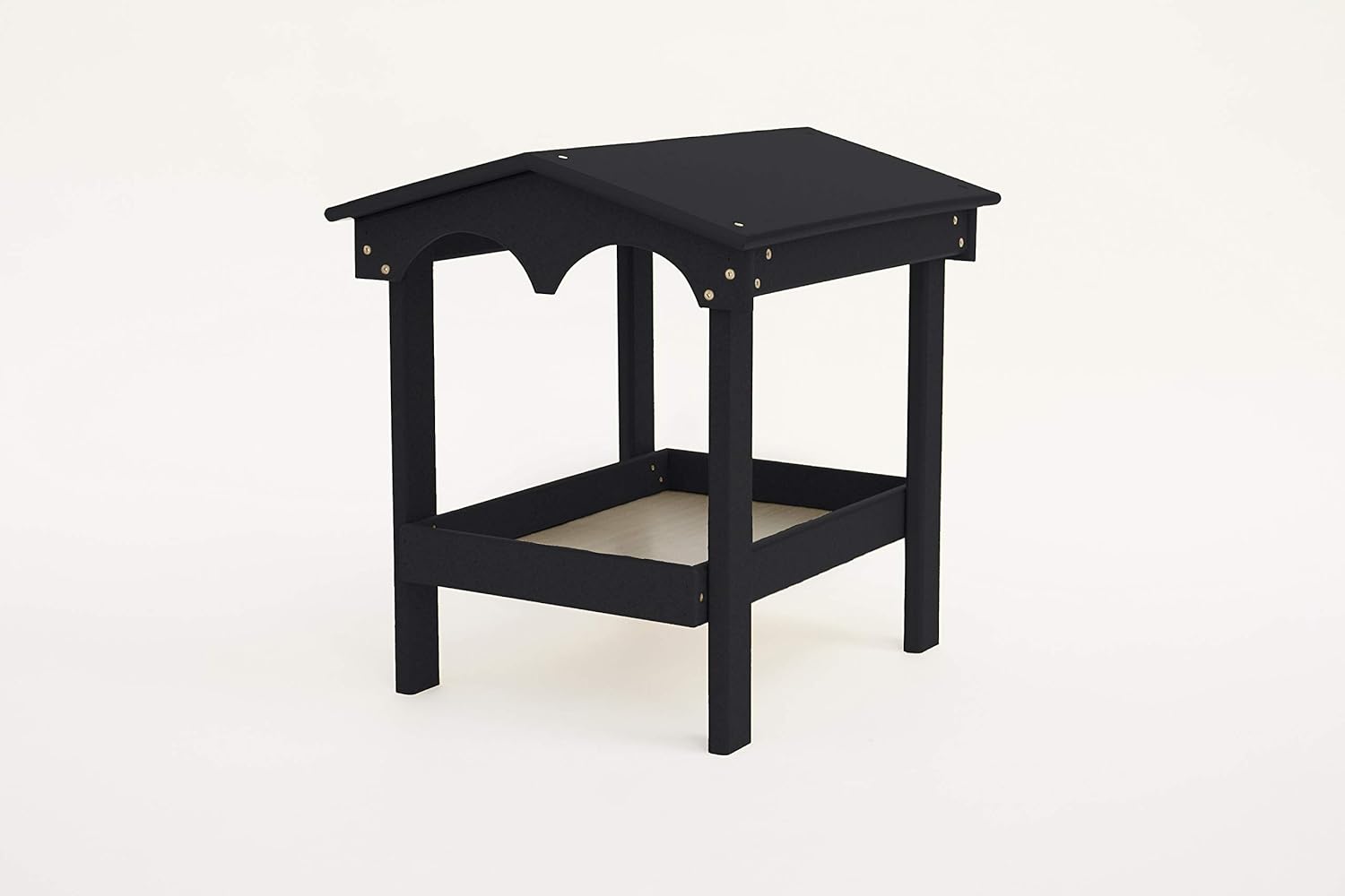 DutchCrafters Large Covered Ground Feeder for Birds and Wildlife, Made from Plastic Poly - Amish Made in America (Cedar & Black)