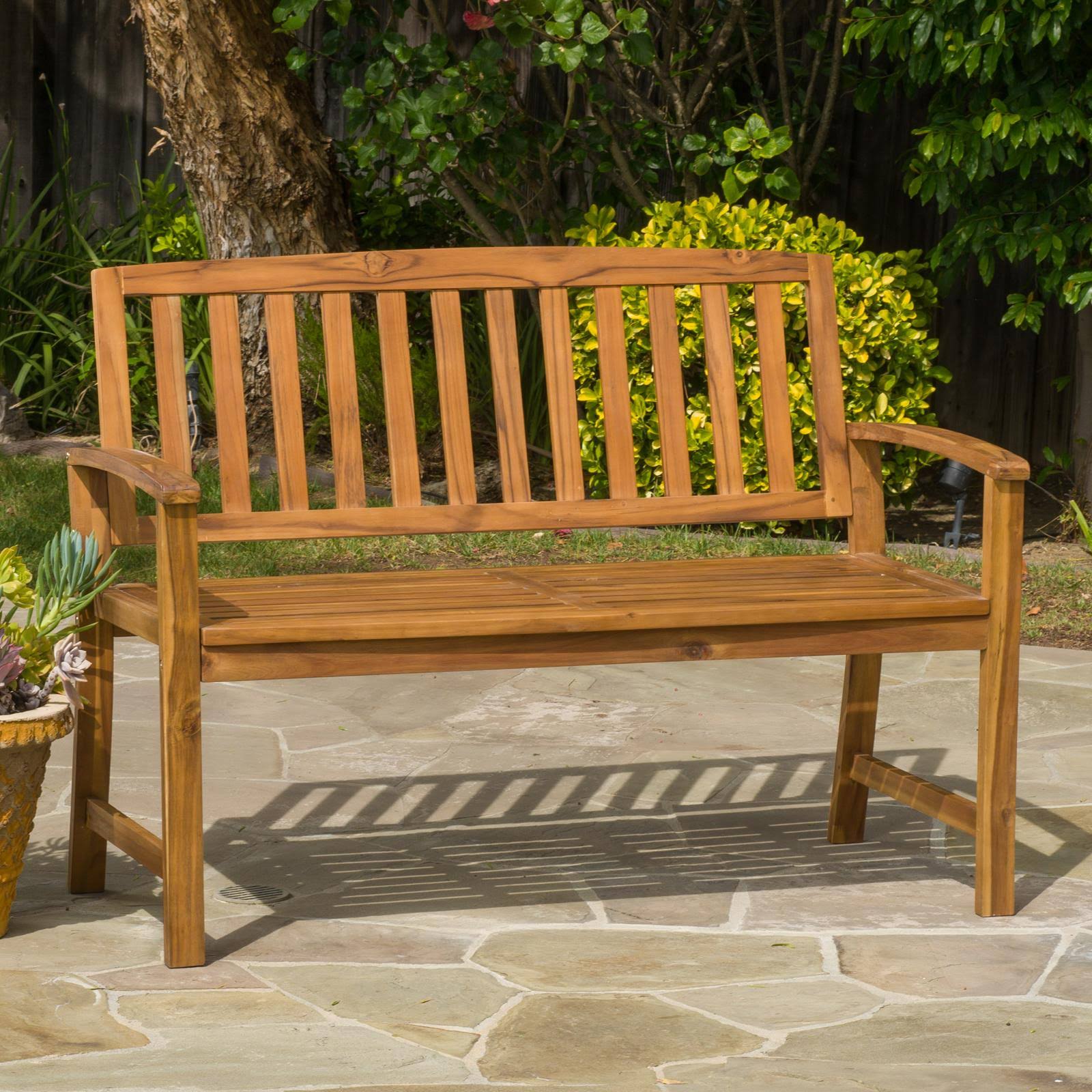 Christina 4 ft. Slat Back Picnic Bench