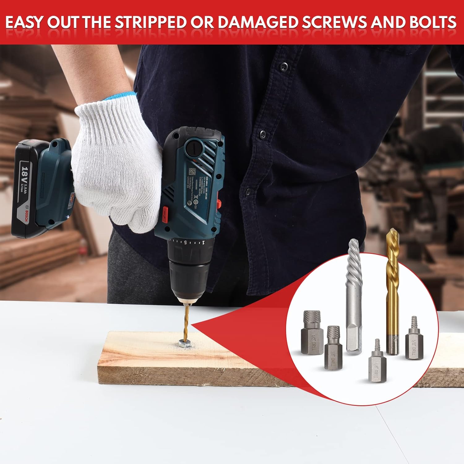 TOMMARS 35 Pc Screw Extractor and Drill Bits Kit Multi-spline Extractor, HSS Drill Bits for Removeing Broken Studs, Bolts, Socket Screws, and Fittings