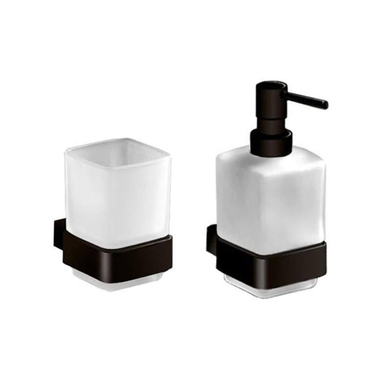 Gedy LG1581-M4 Lounge Matte Black Bathroom Accessory Set