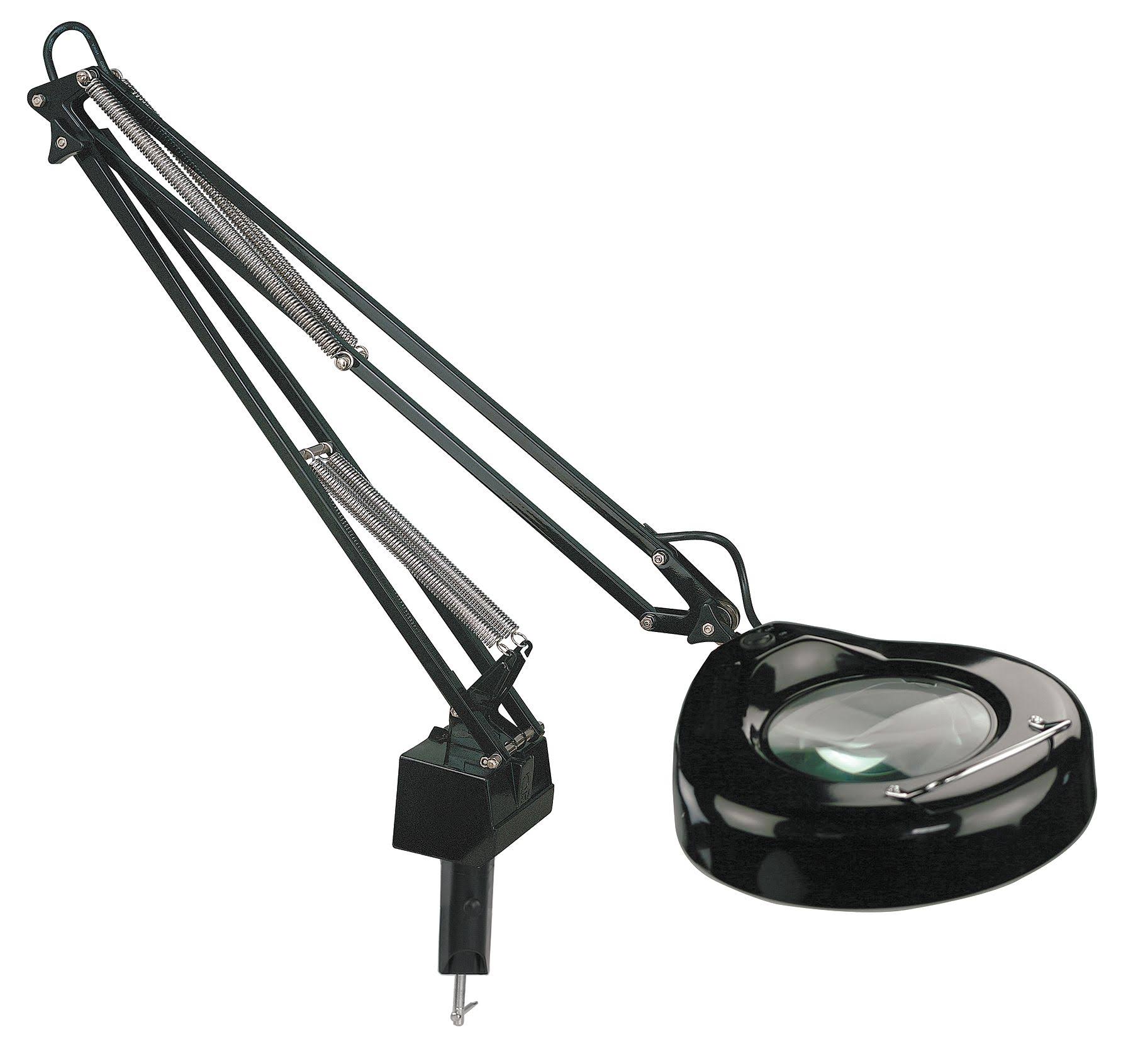 Lumapro 6MNU1 Round Magnifier Light,2.25,Fluor,Black