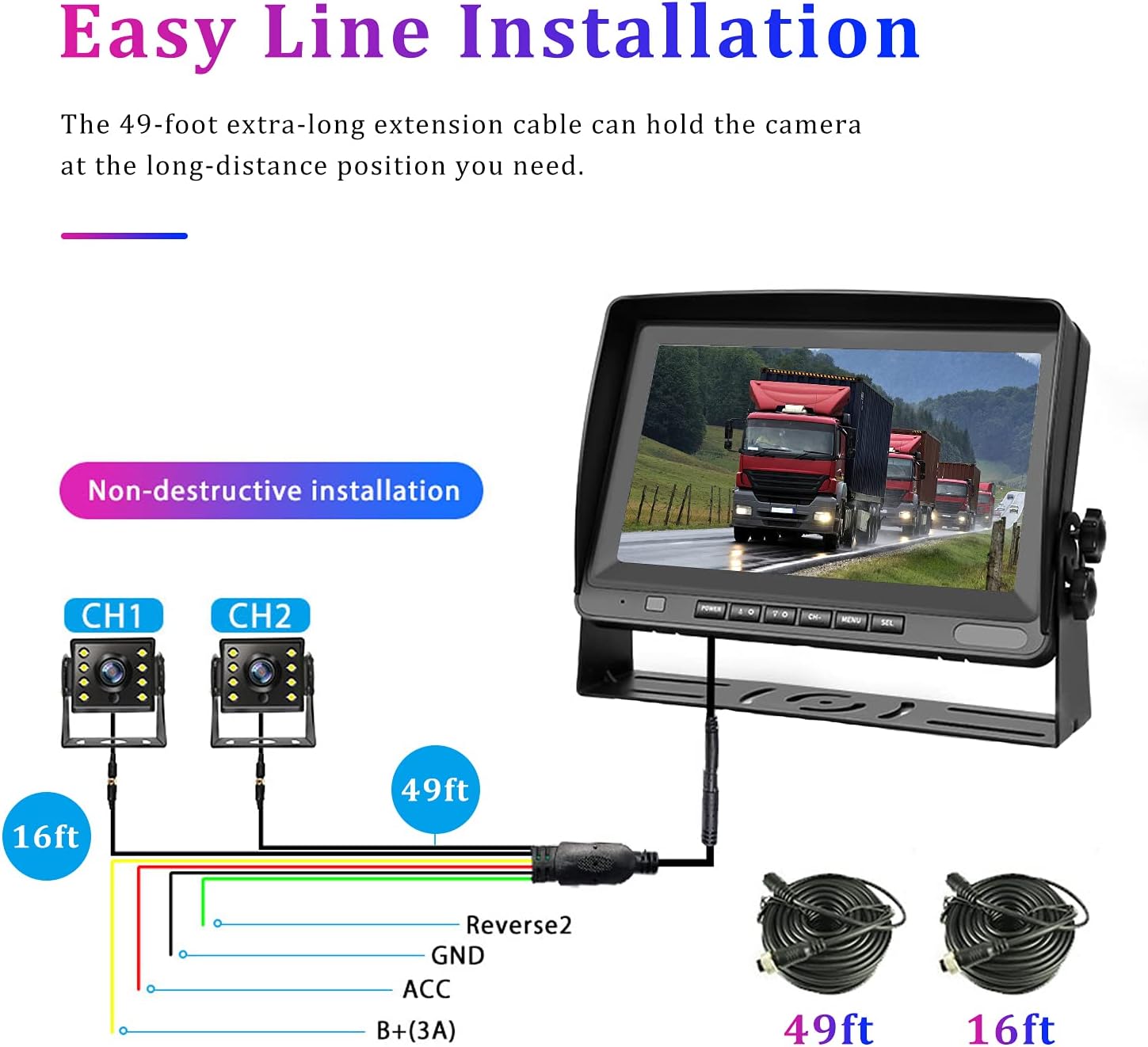2021 New AHD 1080p Backup Camera with Monitor Kit 8