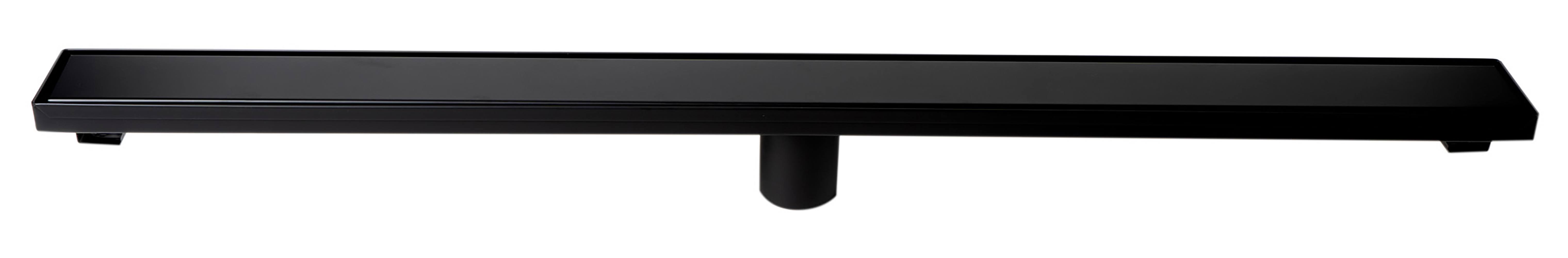 Alfi ABLD36B-BM Black Matte 36x22 Stainless Steel Linear Shower Drain with Solid Cover