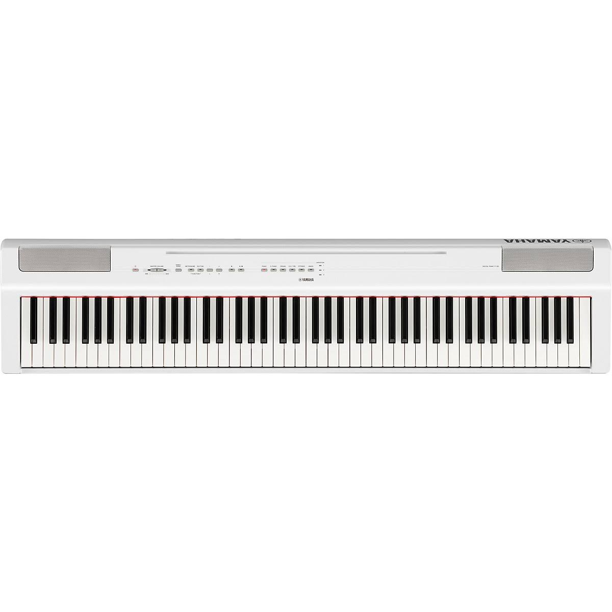 Yamaha P-125 Digital Piano Keyboard Package White Deluxe Package