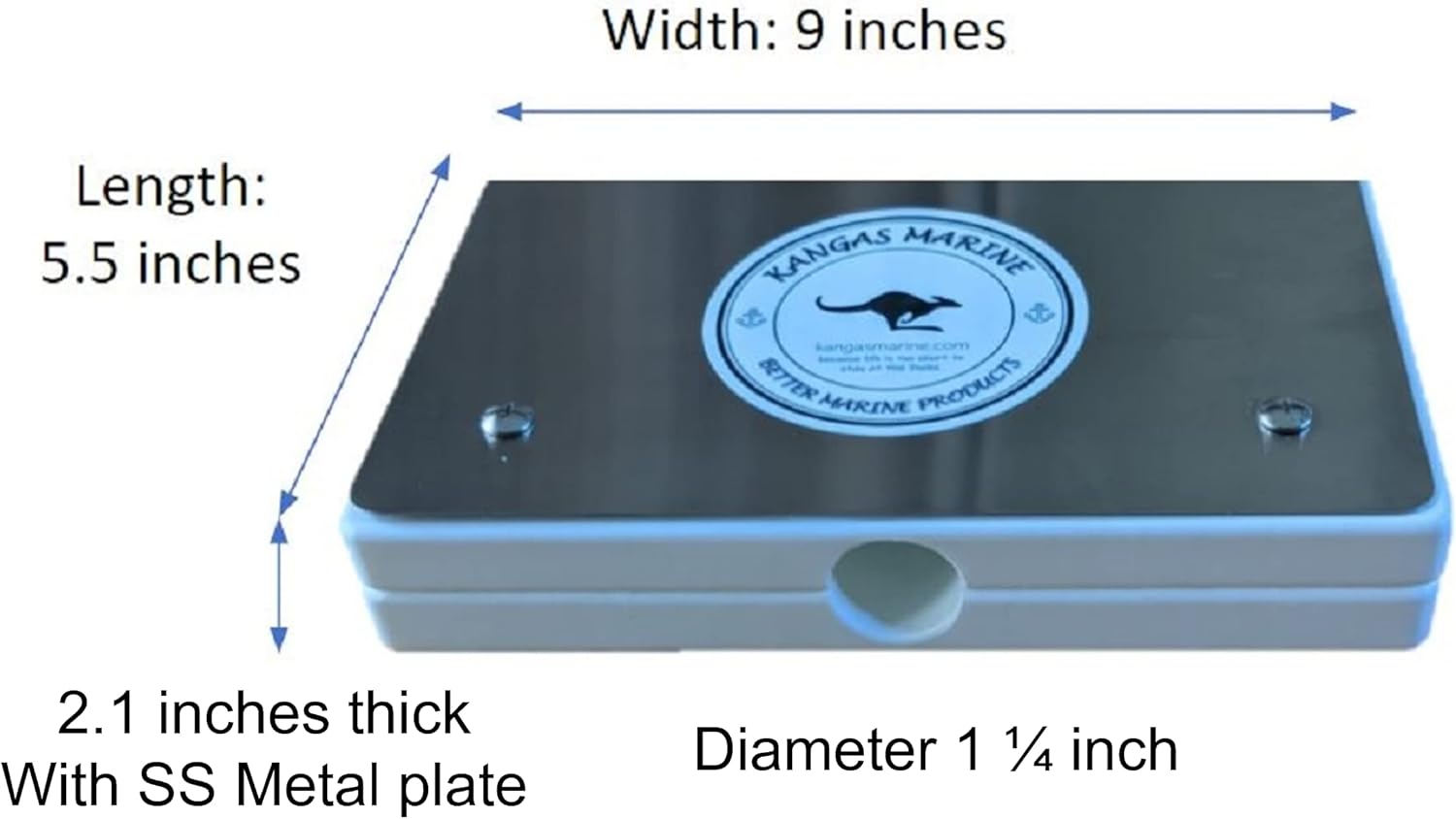 Outboard Motor Rail Mounting Bracket &ndash; 1 1/4 Inch Rail Mount &ndash; Model A 1.25 inch