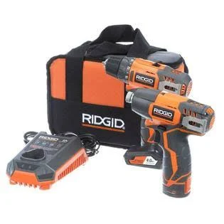 Ridgid 12-Volt Lithium-Ion Cordless Drill/Driver and Impact Driver Combo Kit with 2-Bat R9000k