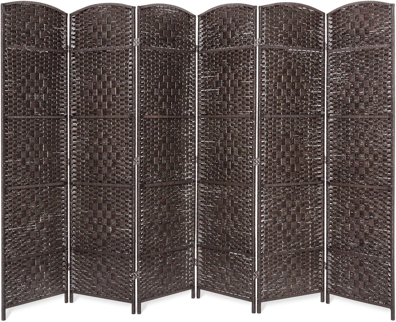 Large 6-Panel Folding Room Divider Can Be Use To Split-up Room Or As A Decorative Accent Lightweight Easy Movement And Storage Perfect Privacy Solution For Home Office Living Room Bedroom Or Apartment