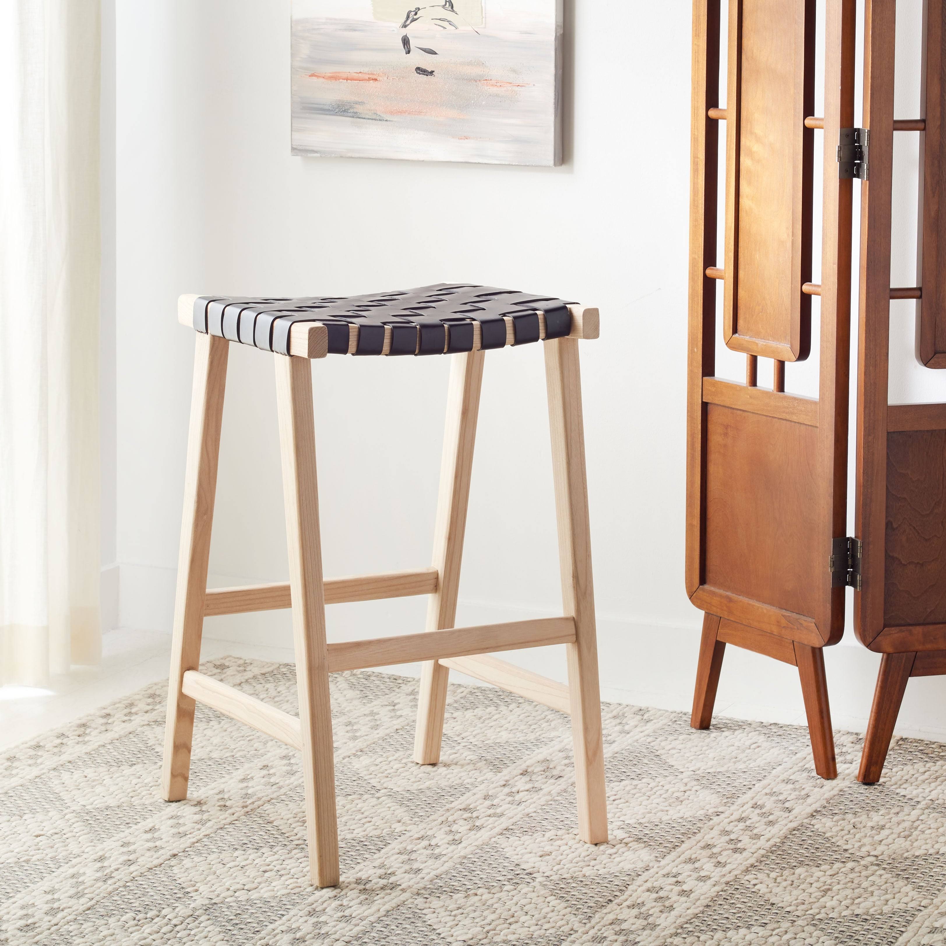 Safavieh Abreu Rectangle Bar Stool - Black