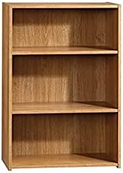 Pemberly Row 3 Shelf Bookcase in Highland Oak Finish Pack of 2