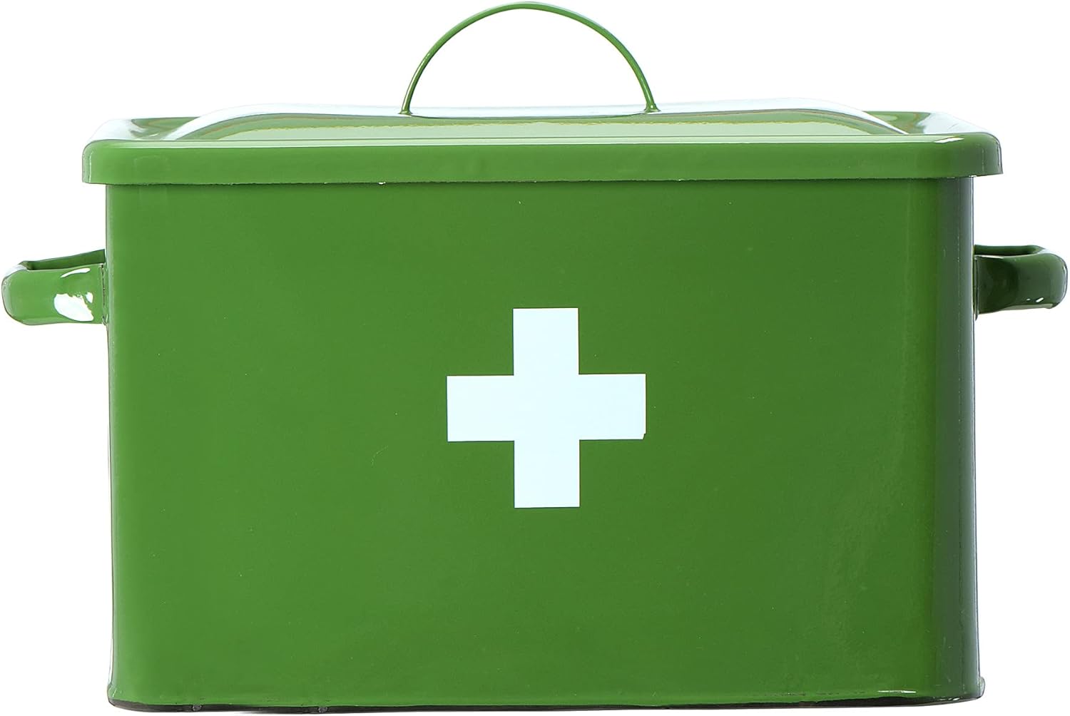 Creative Co-op EC0385 Metal First Aid Container, White Pack of 2