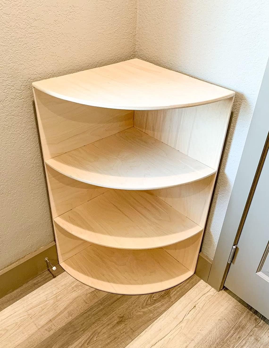 Bush Acres Montessori Corner Toyshelf - Toddler Toy Shelf - Montessori Wooden Furniture - Nursery Gift - with Safety Straps