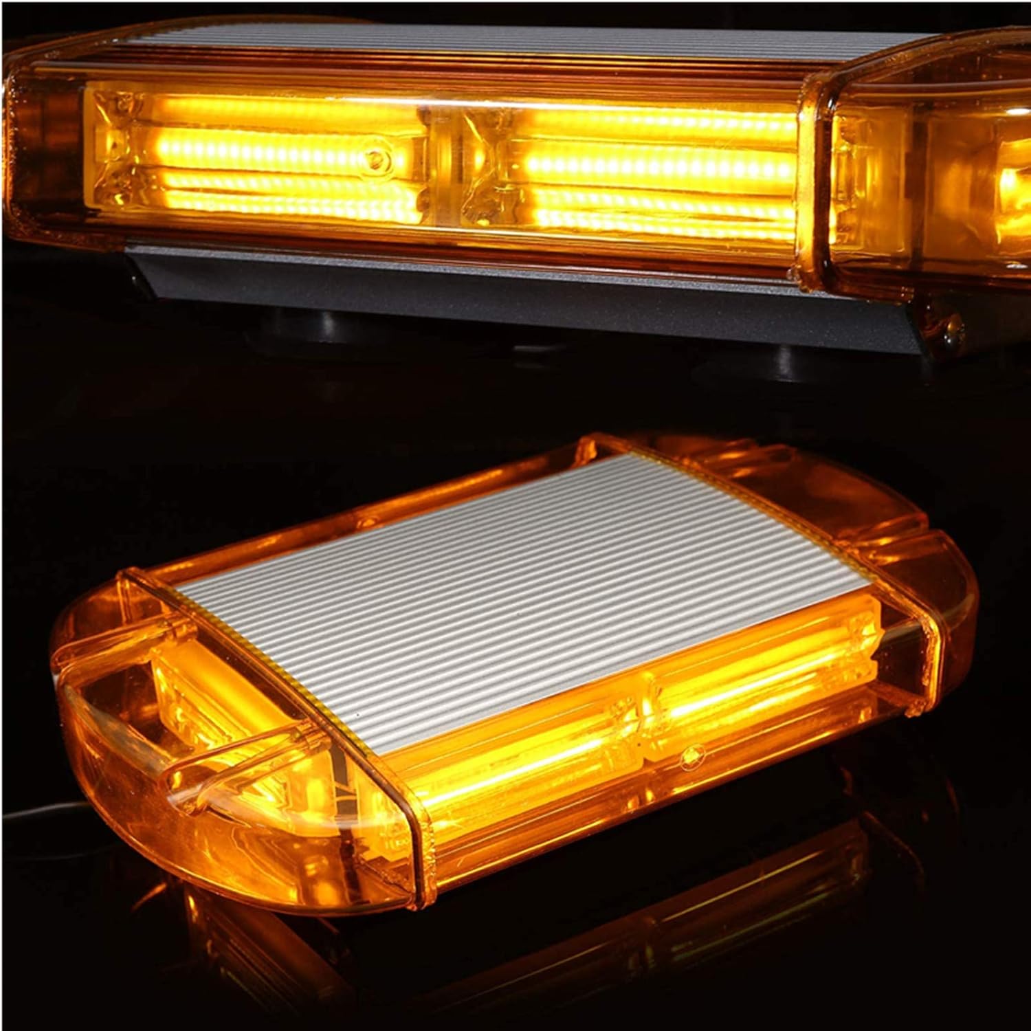 126 LED Strobe Light Bar 108W COB Amber Warning Beacon Light with Magnetic 12V Rotation Emergency flash strobe lights for Trucks Car Vehicle