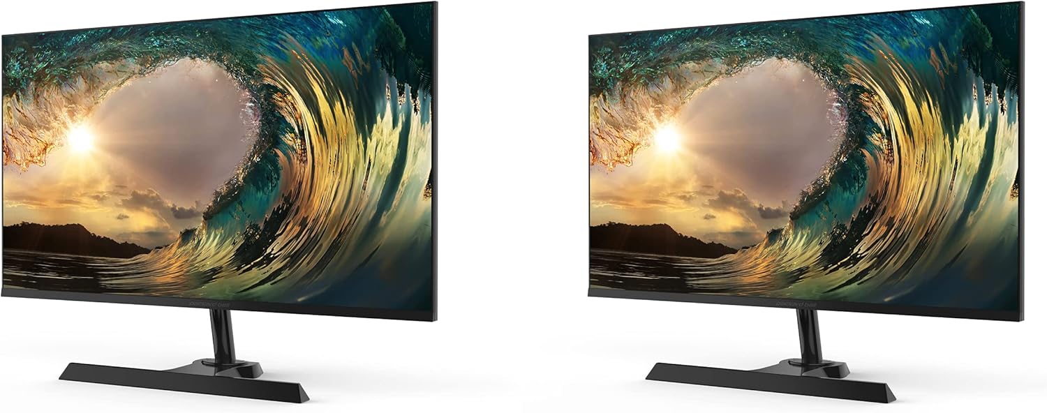 Packard Bell 24 Inch Monitor, Slim Bezel AirFrame Desktop Monitor, FHD 1080p Monitor, VESA Mounting, Tilt Adjustment, Ultra-Slim Bezel, HDMI and VGA for Home or Office Use - Black