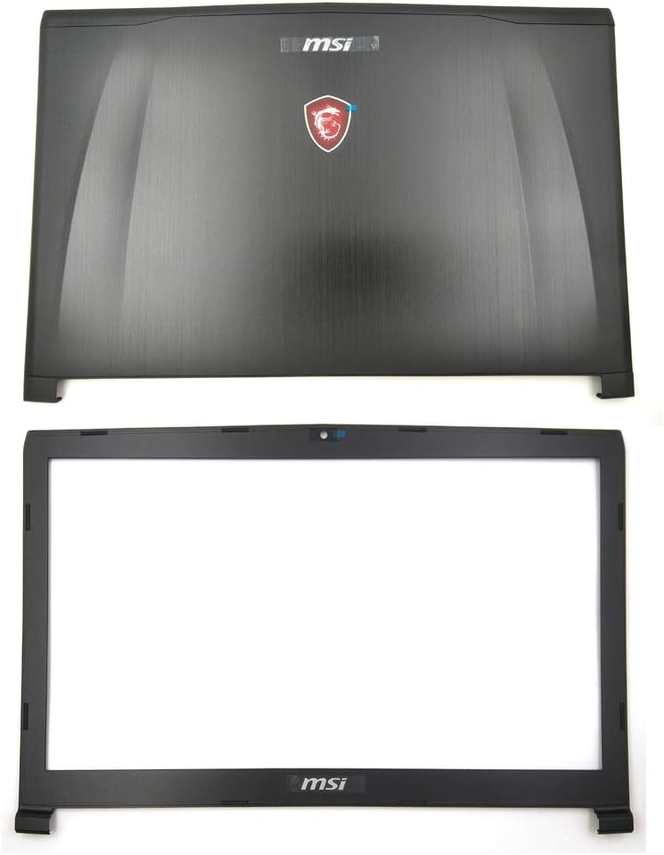 Replacement LCD Back Cover & LCD Front Bezel for MSI GE72 GE72-6QD GE72-6QE GE72-6QF GE72VR GE72VR-6RF GE72VR-7RF