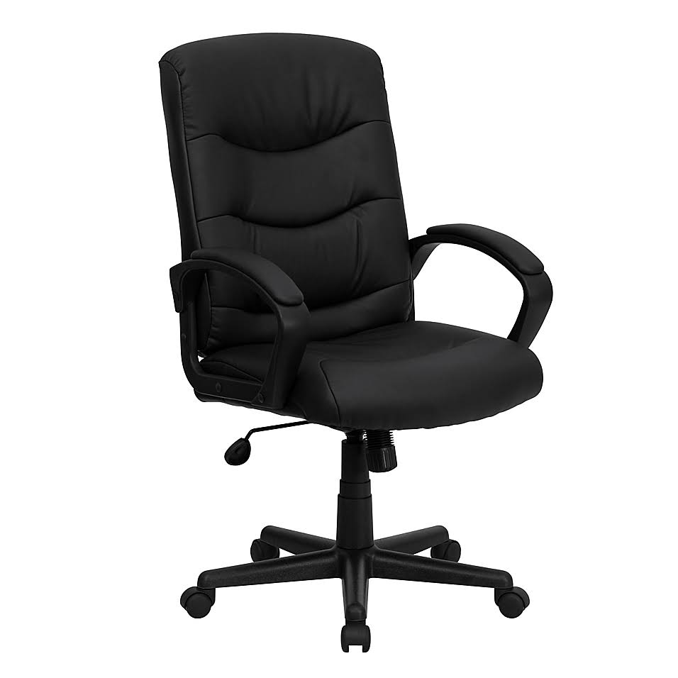 Flash Furniture Mid Back Swivel Task Chair in Black