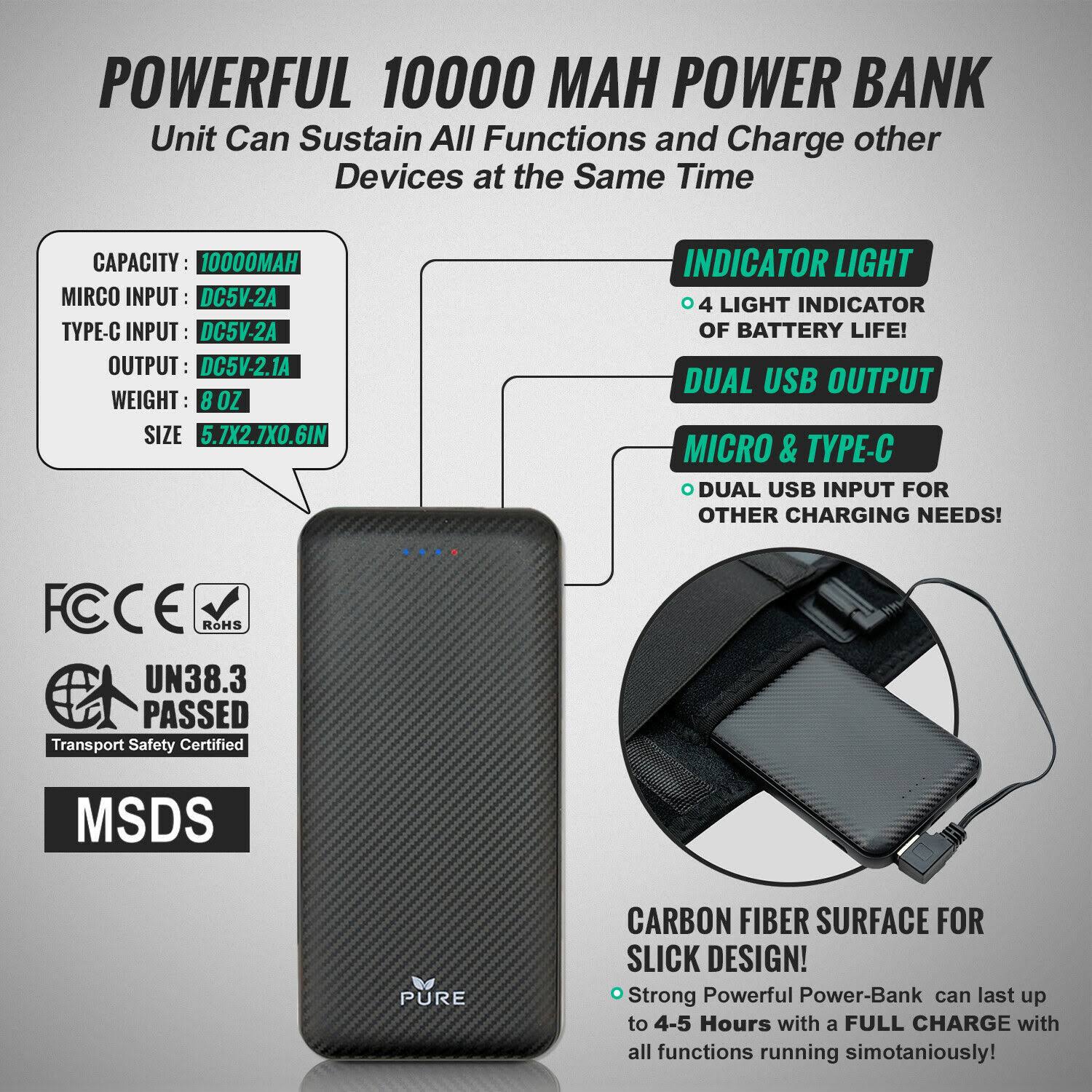 Pure 3in1 Cordless Infrared HEATING Pad Lower Back Massager Lumbar Support Belt