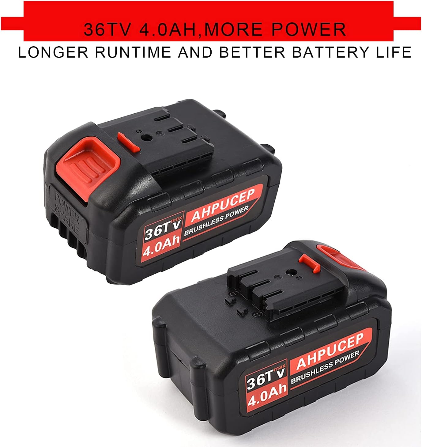 Weed Wacker Weed Eater with 3Types Blades,Electric Brush Cutter Cordless Stringless Grass Weed Trimmer Battery Powered for Lawn Garden Pruning/Trimming,2Pcs 36Tv 4Ah Batteries,Lightweight by AHPUCEP