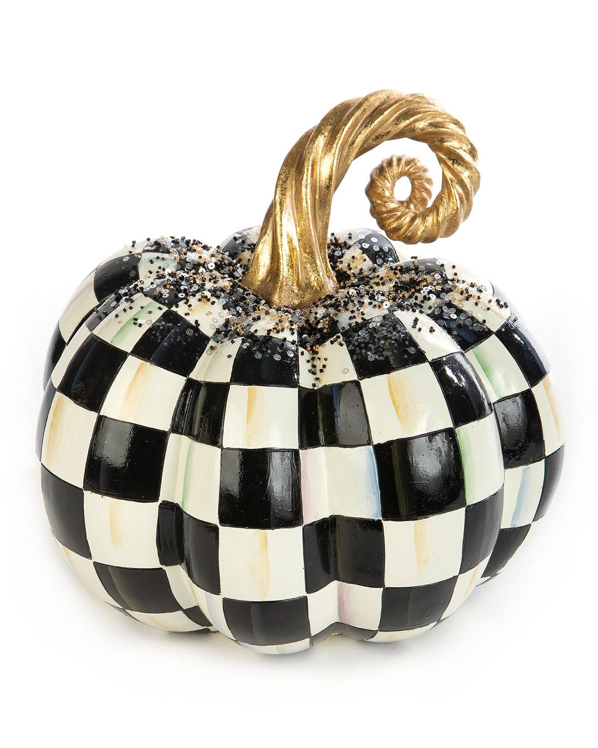 MacKenzie-Childs - Beaded Check Pumpkin - Medium