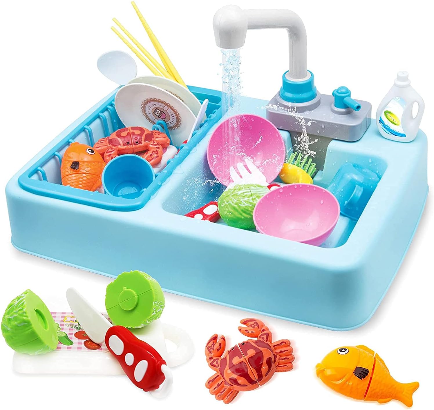 Kitchen Playset for Kids Toy Kitchen Sets for Girl Boy Toy Gift for 3 4 5 6 7+ Year Old Girl Boy Pack of 2