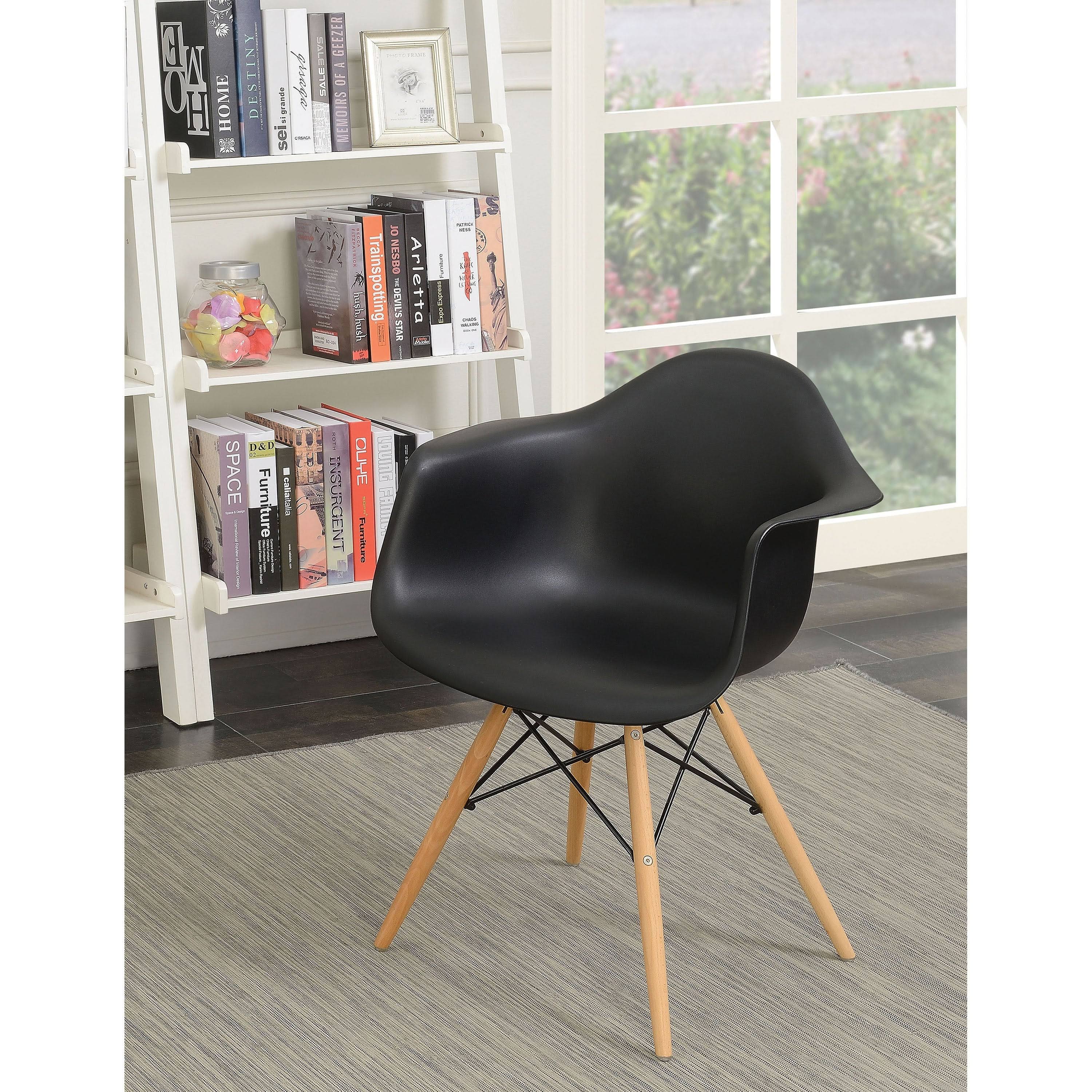Furniture of America &Tara I& Modern Dining Chair (Set of 2) - W24-5/8x2224x2231-1/4 H (Black)