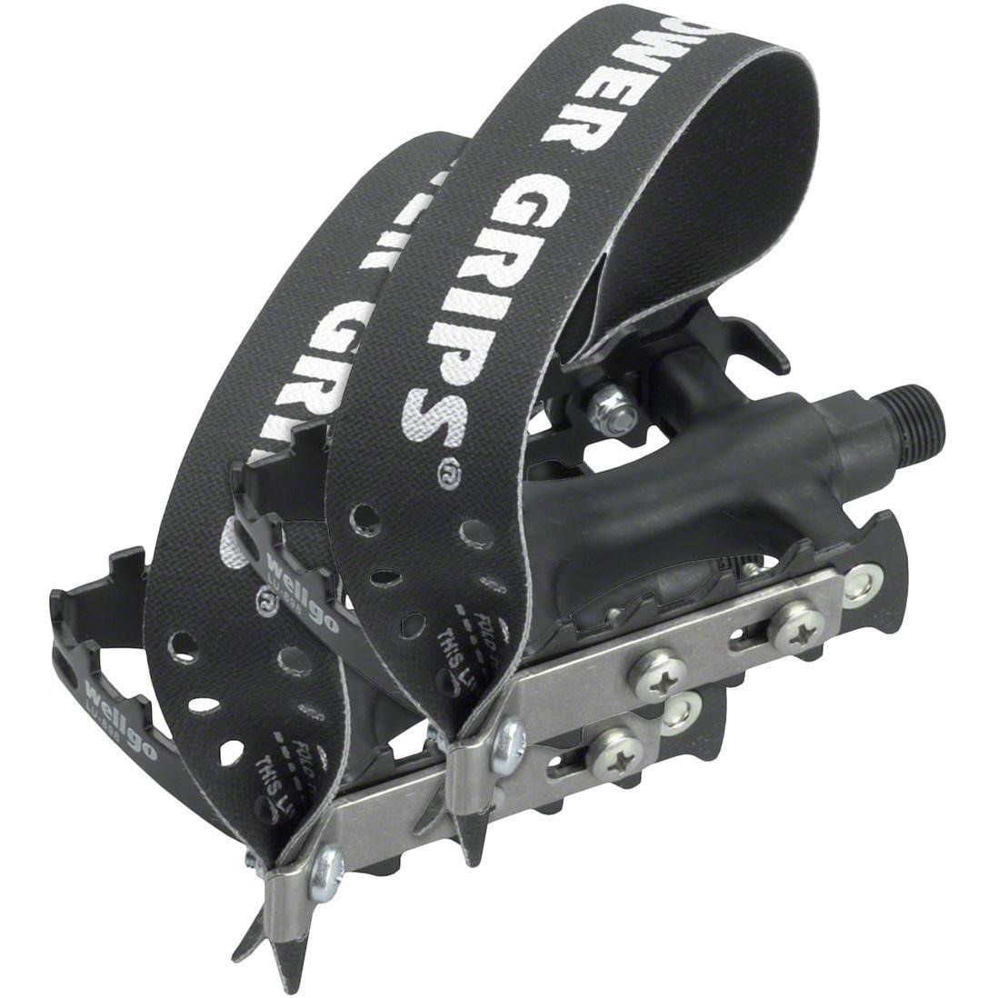 Power Grip Sport Pedals and Strap Set, Black - 1 pair