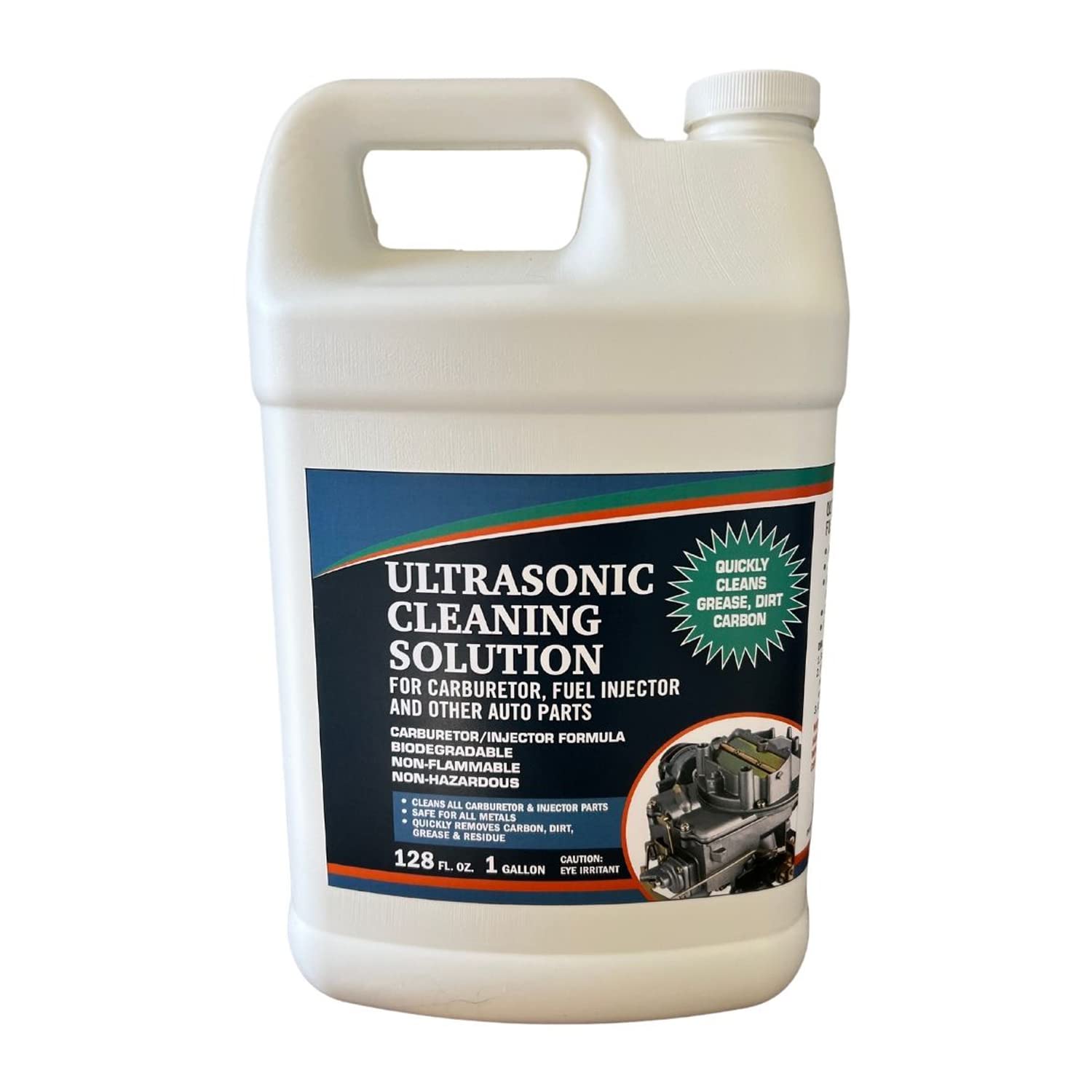 Ultrasonic Cleaner Solution for Carburetors and Engine Parts, Ultrasonic Cleaning Solution and Washing Compound for Ultrasonic and Immersion Washers - Concentrated (1 Gallon) Pack of 2