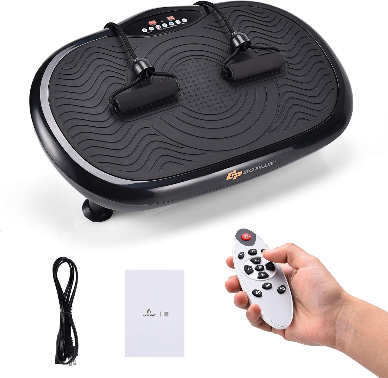 Goplus 3D Vibration Platform Exercise Machine, Mini Vibration Plate w/ 1-99 Level Adjustable Speed, Whole Body Workout Vibration Fitness Platform