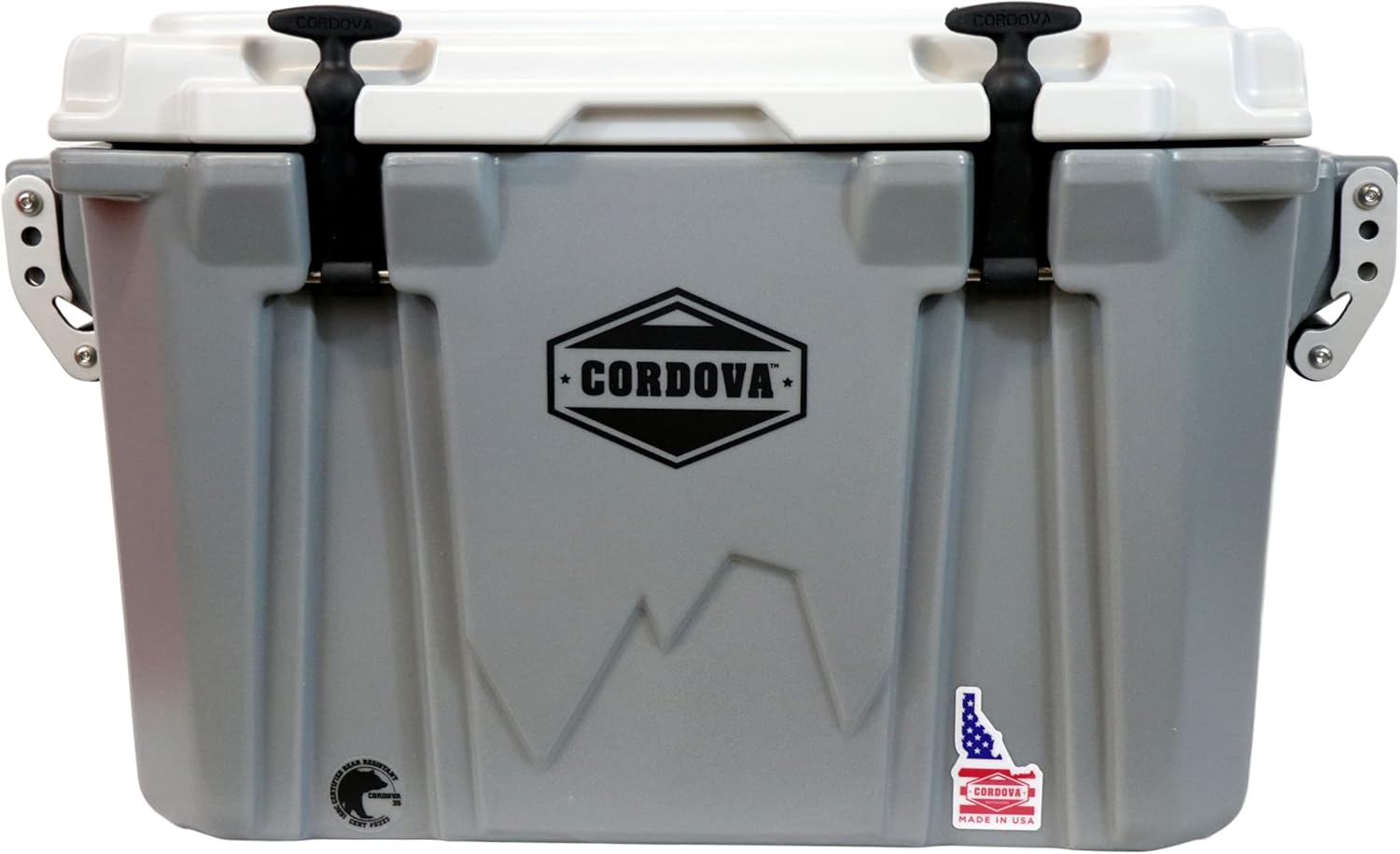 CORDOVA 35 Small Cooler - Hard Sided Rotomolded Ice Chest with 28 Quart Capacity & Built In Bottle Opener - Made in the USA