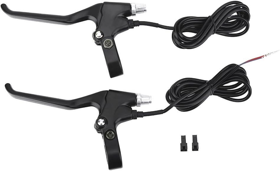 Yinhing Brake Lever Set,1 Pair Durable 2 Wires Left & Right E-Bike Bicycle Electric Brake Lever Replacement Part