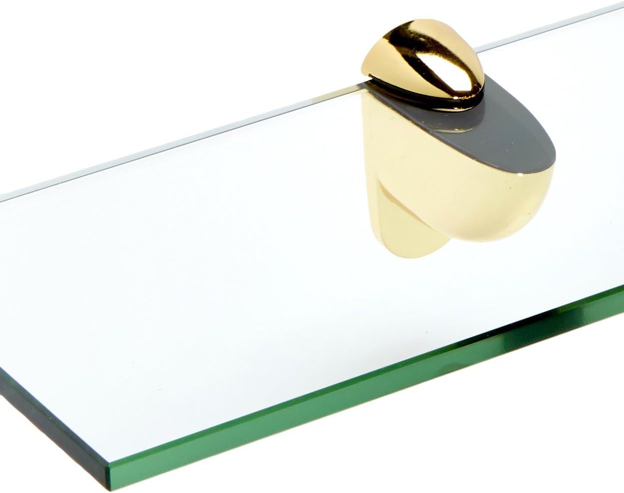 Spancraft Glass Heron Glass Shelf, Brass, 6 x 30 Pack of 2