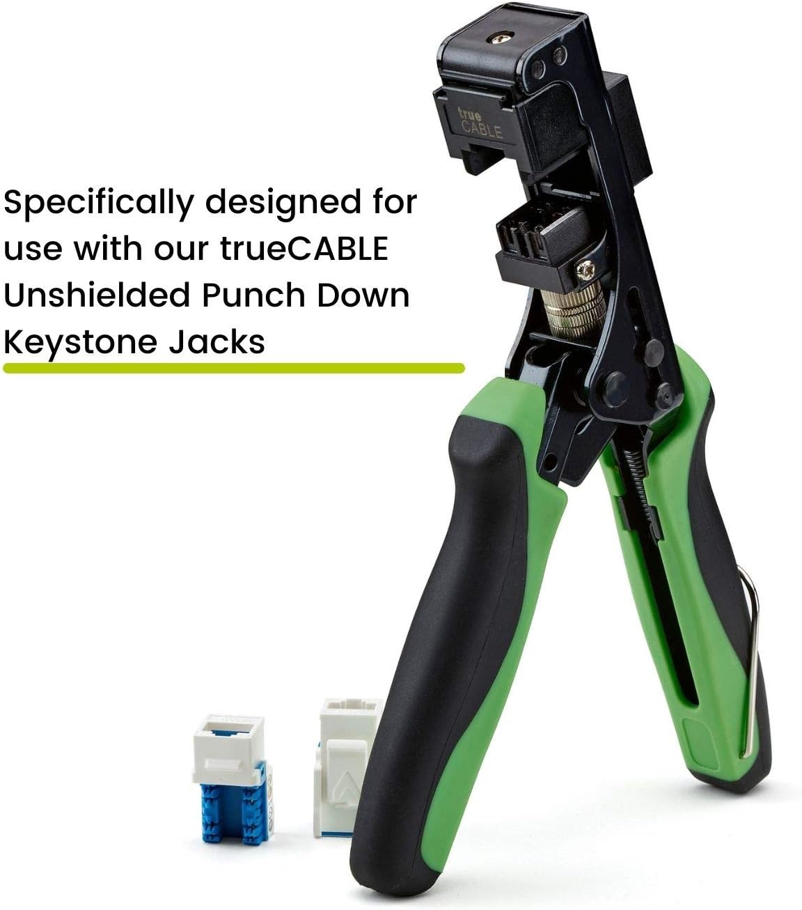 trueCABLE 90 Degree RJ45 Keystone Jack Termination Tool, Cat5e/Cat6/Cat6A Ethernet Cable EZ Termination, trueTERM Pack of 2