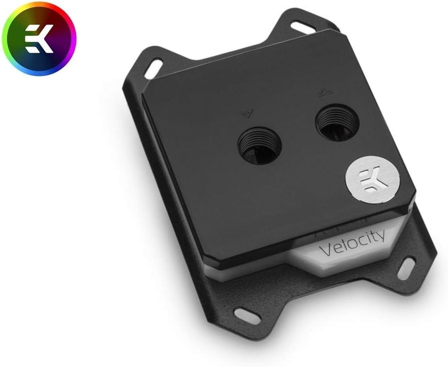 EKWB EK-Quantum Velocity CPU Water Block, AMD CPU, Digital RGB, Nickel/Acetal