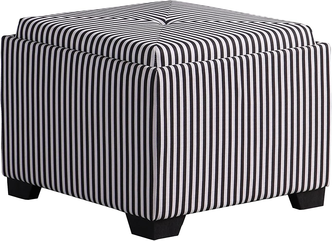 ORE International Single Tufted Storage Ottoman, 17.5