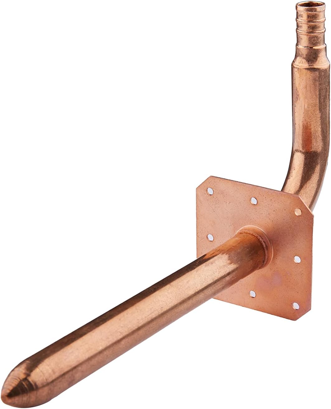 (Pack of 10) EFIELD Pex Copper Stub Out Elbow with Wall Flange, 1/2