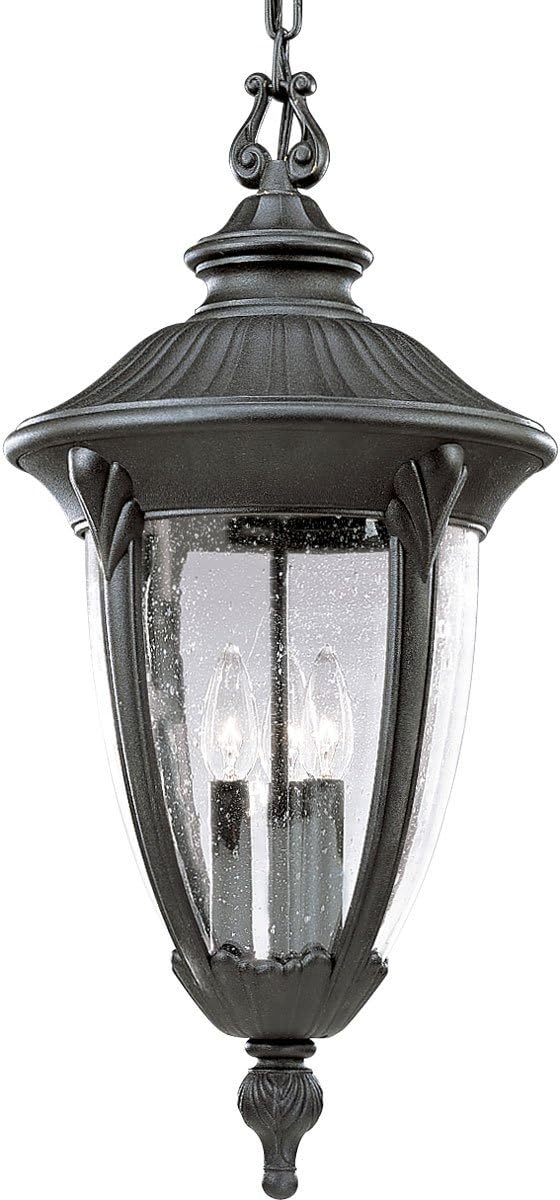 Progress Lighting P5520-31 Traditional Two Wall Lantern from Meridian Collection in Black Finish Lighting Accessory, 12-Inch Diameter x 24-3/8-Inch Height
