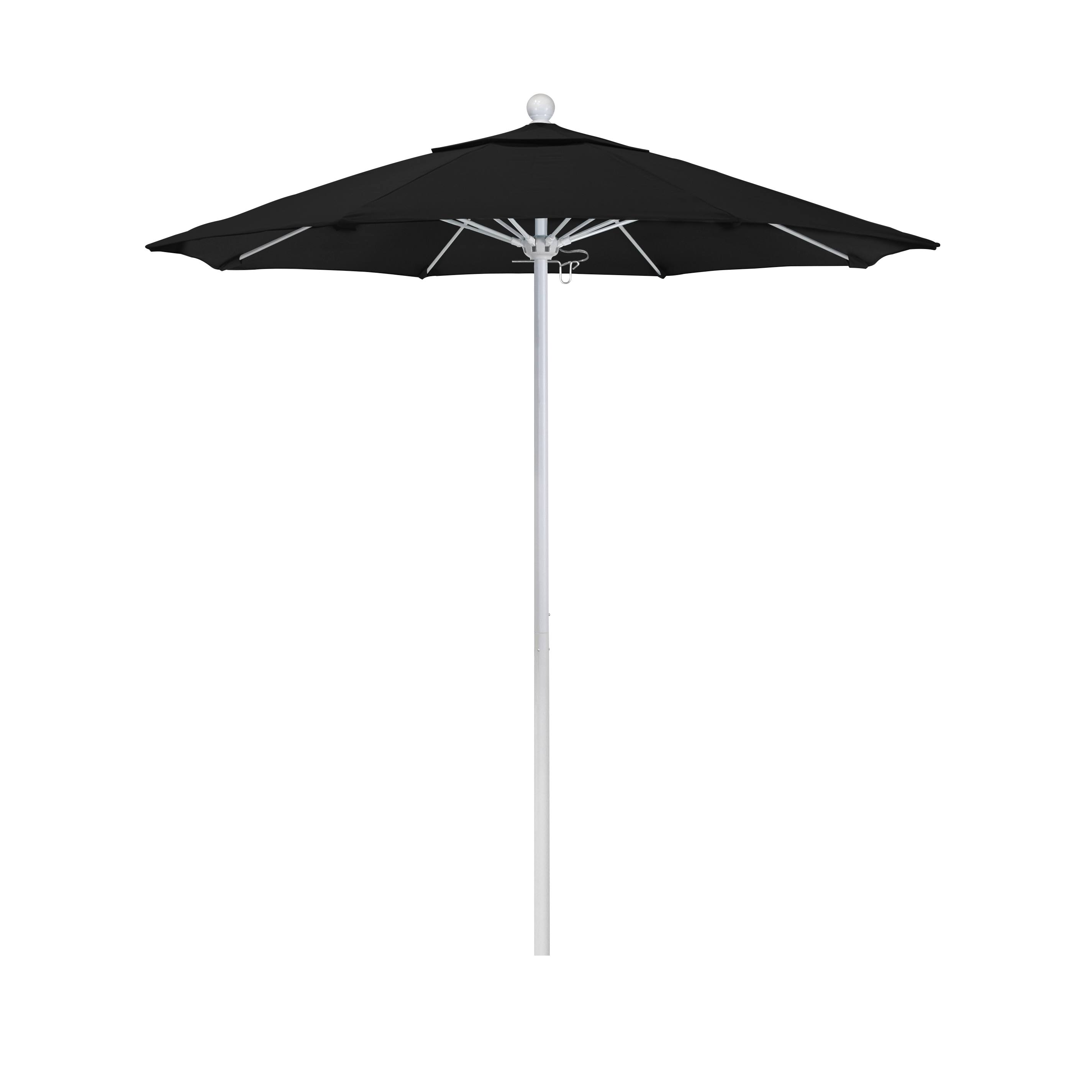 California Umbrella 7.5 ft. Fiberglass Sunbrella Market Umbrella, Black