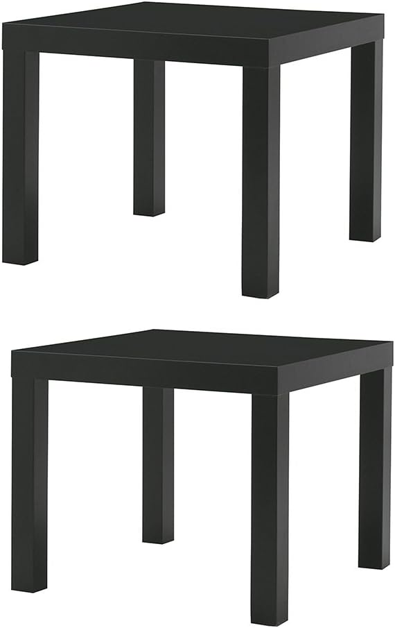Ikea Table End Side Black (2 Pack) Lack Pack of 2