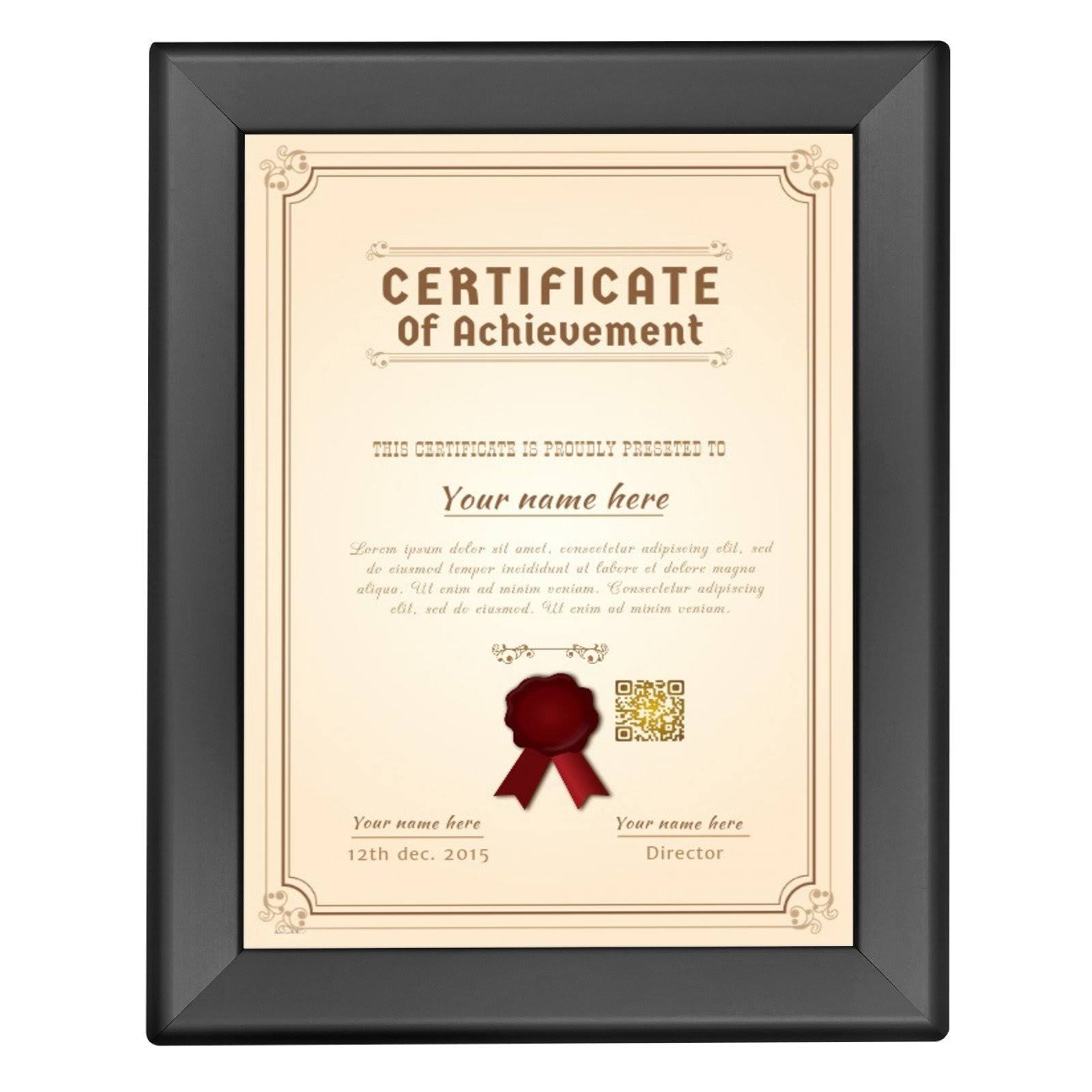 Black Double-Sided Snap Frame 8.5 x 11 Inches, 1.25x22 Aluminum Profile, Front-Loading, Professional