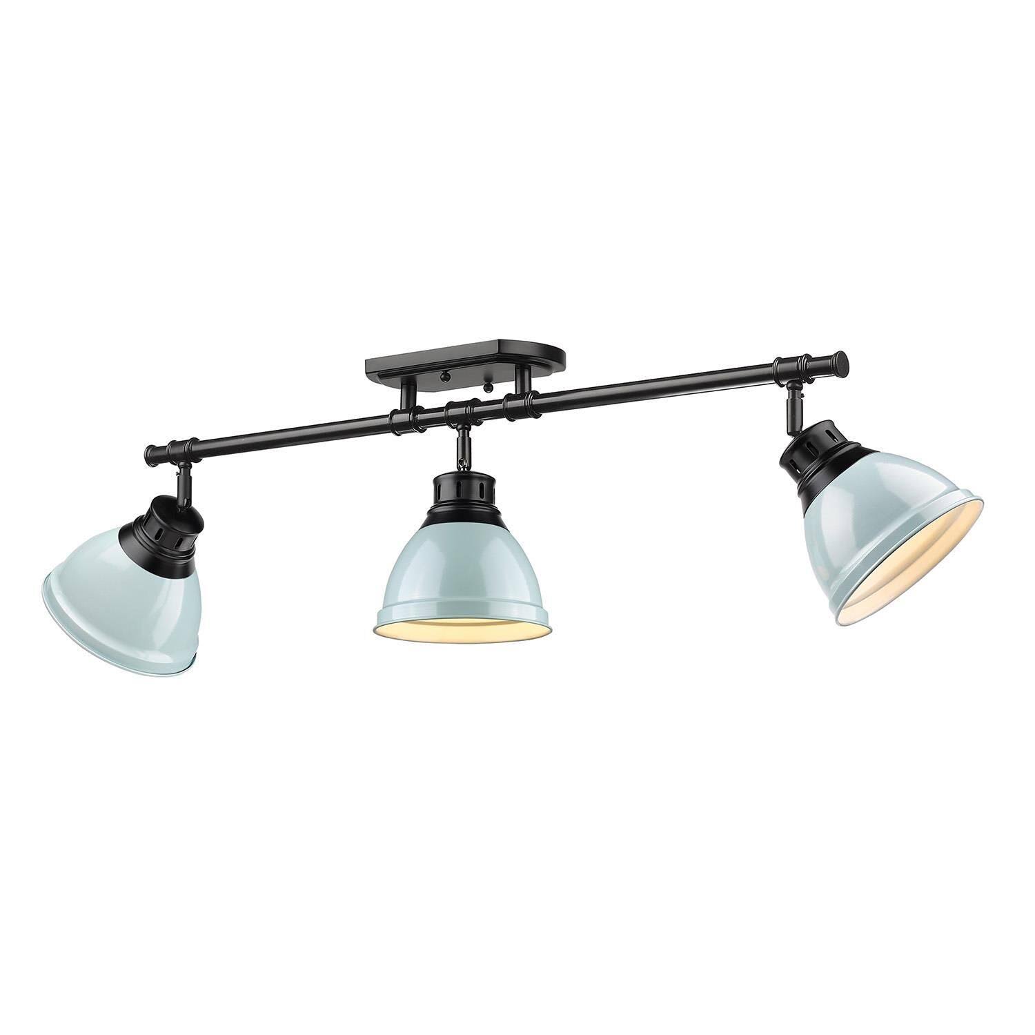 Golden Duncan Semi-Flush - Track Light - Matte Black - 3602-3SF BLK-SF